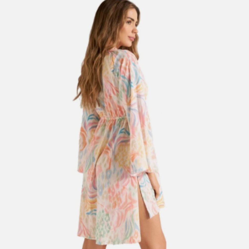 NWT Cosita Linda Sweet Sunset Tunic Dress Cover Up Medium Luxury Resortwear - Picture 3 of 6